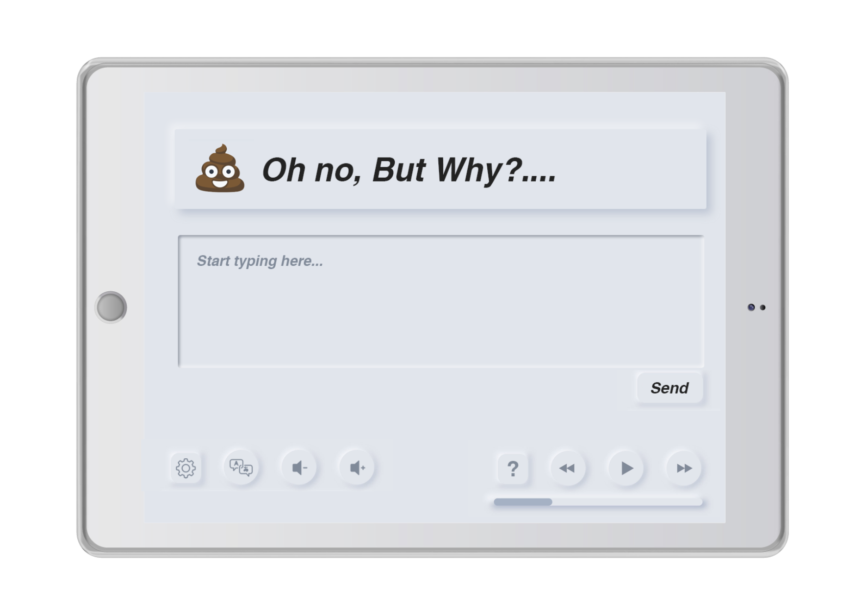 CAISY More feedback UI screen example